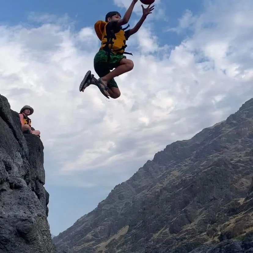 Cliff Jumping After Ball Web