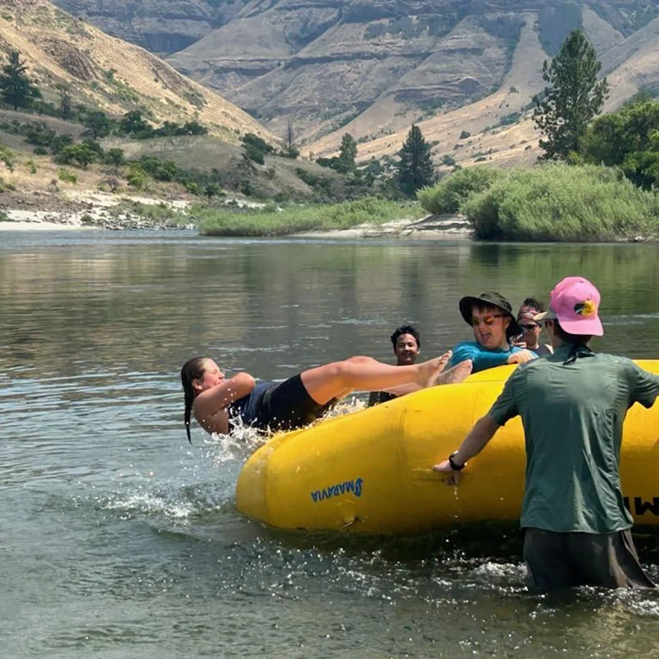 Falling Out Of Raft Web
