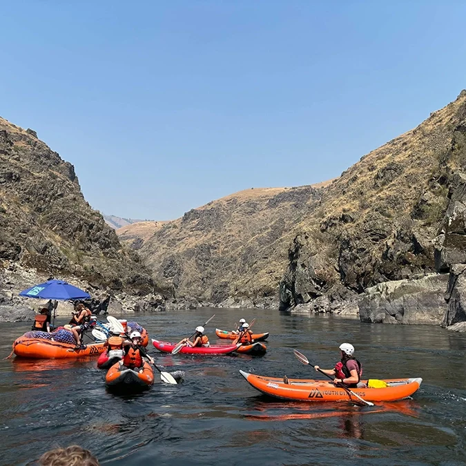 Kayakers In Mountains Web